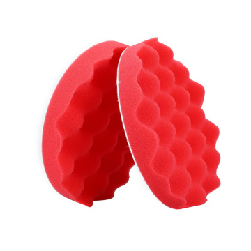 Red Waffle Sponge Buffing Pads Waxing Polishing Foam Pad for Car Beauty